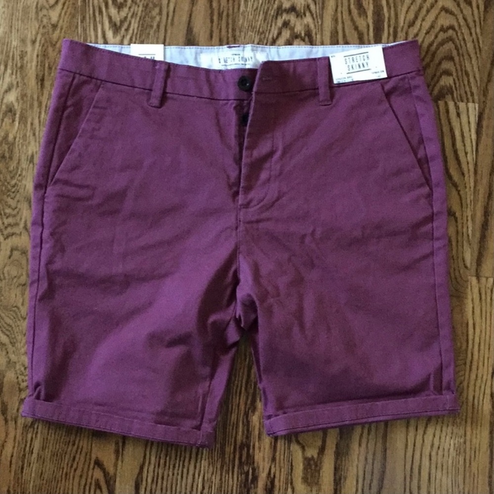 Top Shop Men’s Shorts - Maroon / Red / Purple
